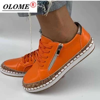 2021 hot sale new womens lace up flat shoes casual retro matching xl popular womens sports shoes large size 35 43