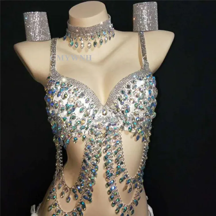 Женский сексуальный комплект бикини Стразы T41 одежда для диджея