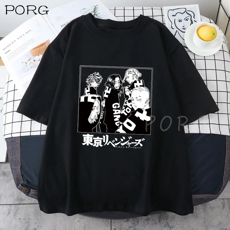

Новинка, футболка с японским аниме «Токийский призрак», Мужская футболка, кавайная футболка в стиле Харадзюку, футболка в стиле аниме, летни...