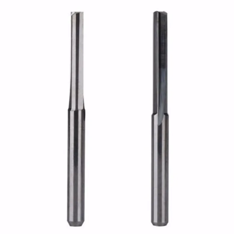 

10pcs Double Two Long Groove Straight Groove CNC Milling Cutter Bit 1/8\" 17mm Suitable For Acrylic, PVC, MDF, Etc.