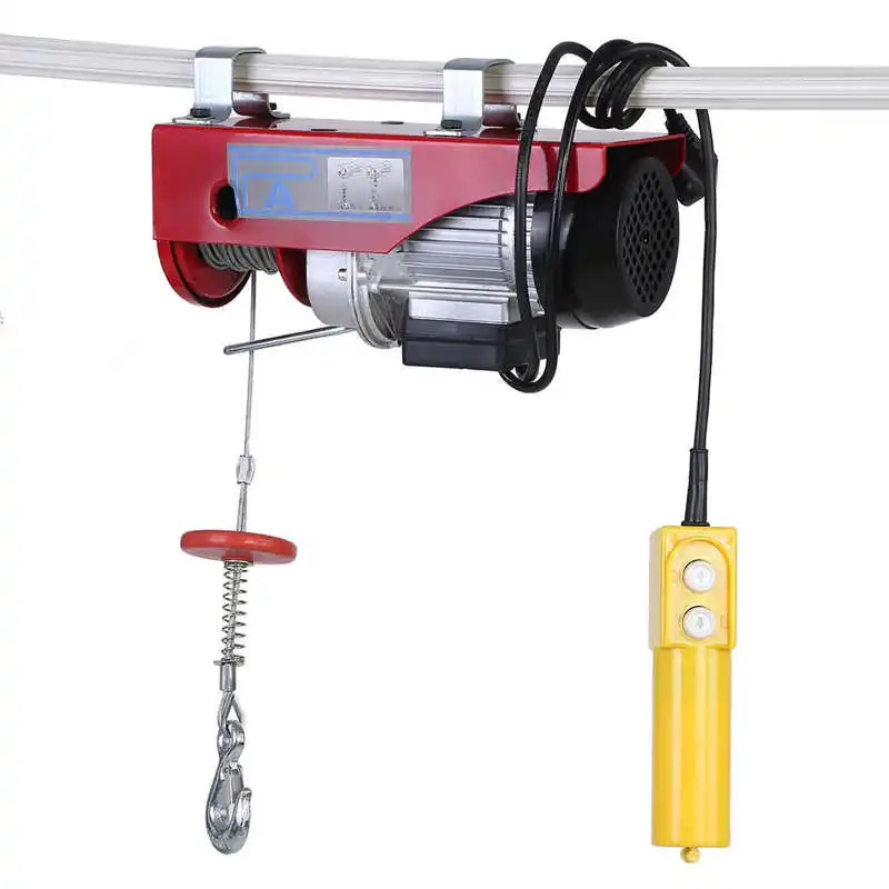 

Chain Hoist Cable 100/200kg Electric Cable Hoist Lifting Wire Hanging Crane EU Plug 220V trolley jack Lifting Crane