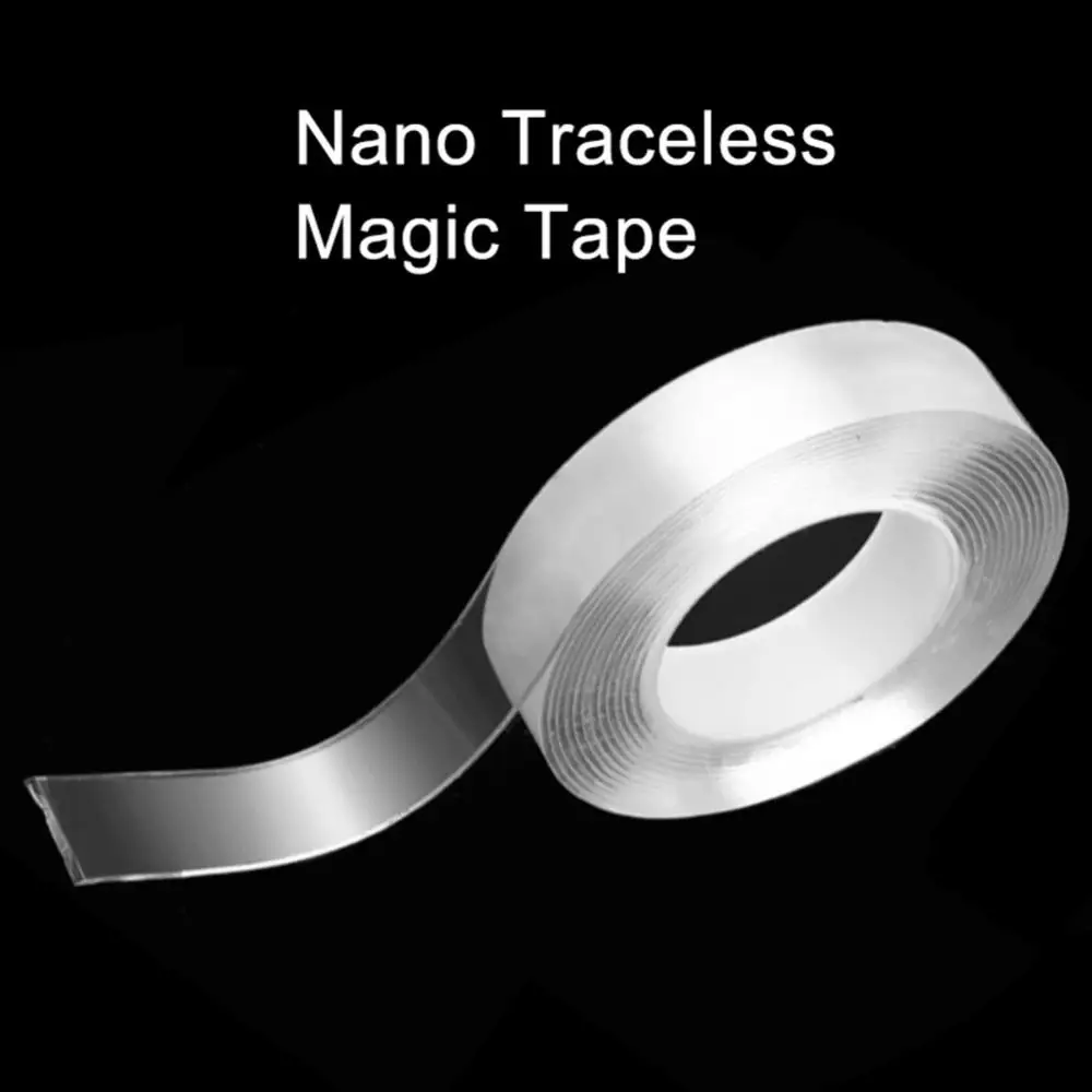 1/2/3/5m более Nanos магии двойной скотч Двухсторонняя клейкая лента Не оставляющий