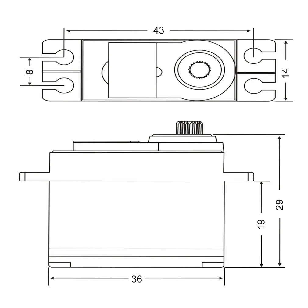 JX PDI 2504MG 4 8 V 6V 4KG металлическая Шестерня цифровой сердечник сервопривод для RC 450 500