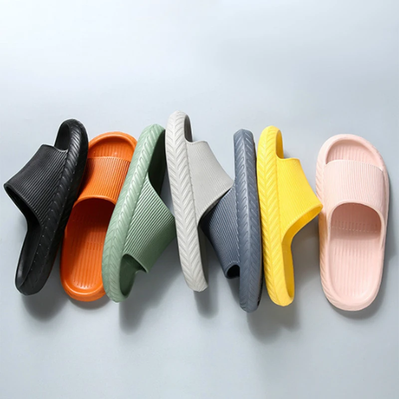 

Home Indoor Slippers Summer Women's Platform Ladies Slides Soft Soled Bathroom Shoes Flat Sandals Casual Comfortable Beach Shoes