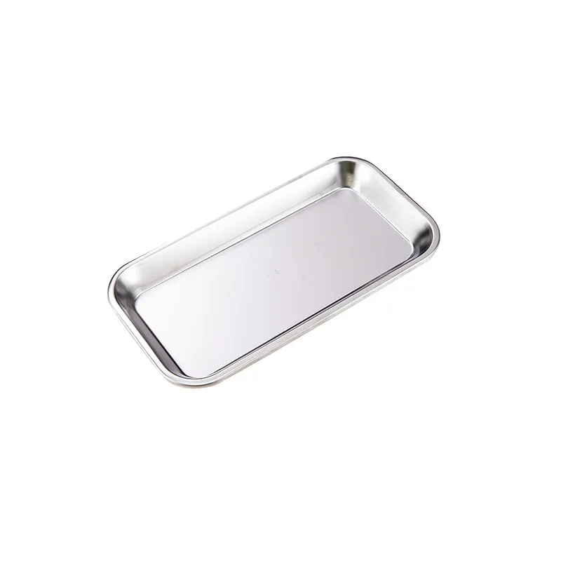 

1pc Nail Art Equipment Plate Cosmetic Storage Tray Doctor Surgical Dental Tray Home Salon Cosmetic Medical Tray Stainless Steel