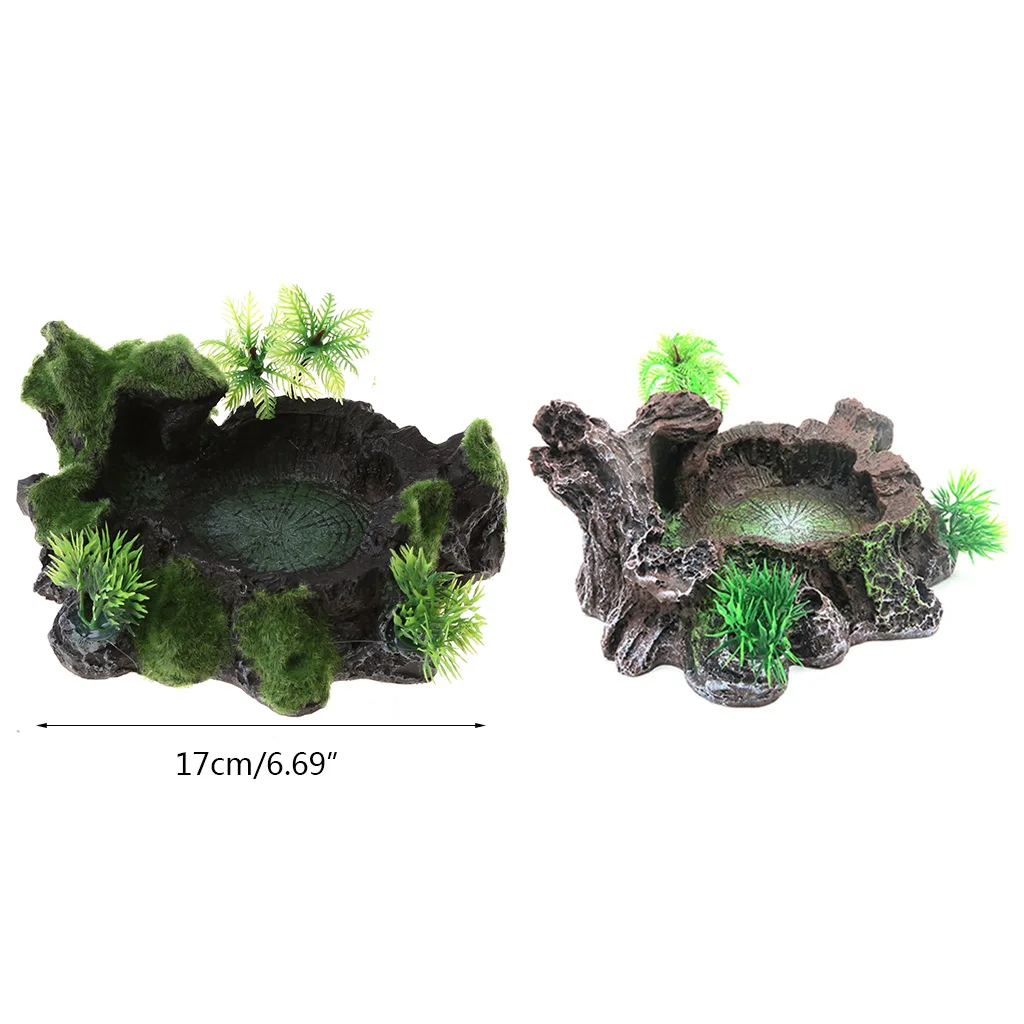

Reptile Decor Resin Reptile Platform Artificial Tree Design Reptile Water