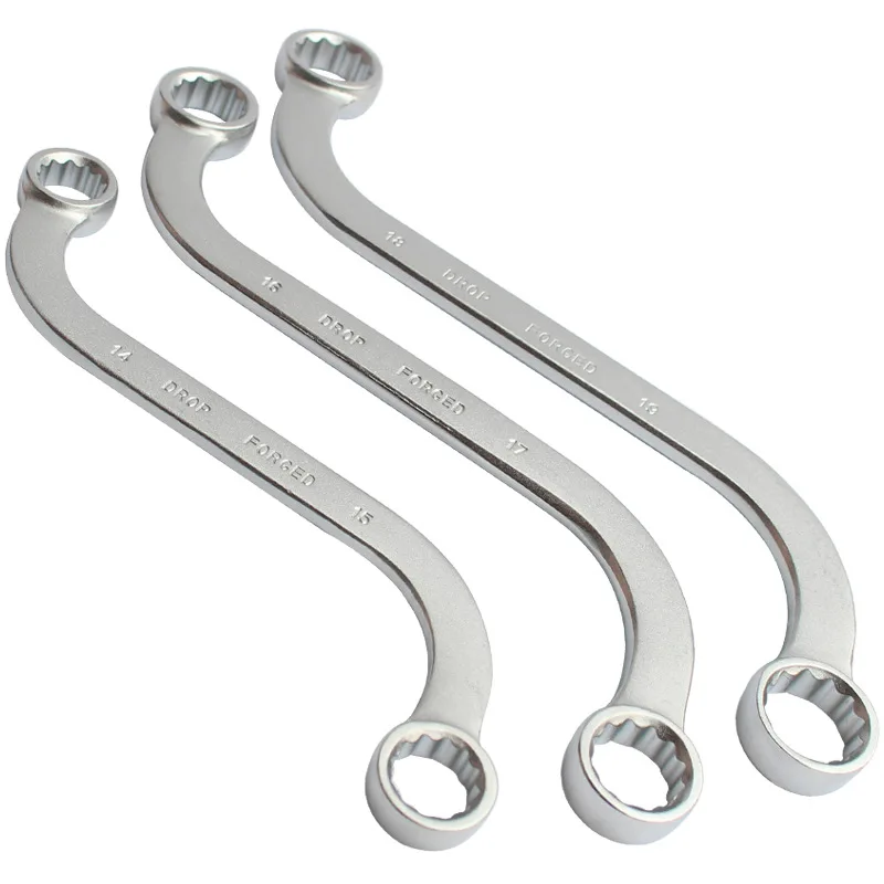 

5pcs S Type Double Ended Ring Spanner Wrench Set 10-19mm