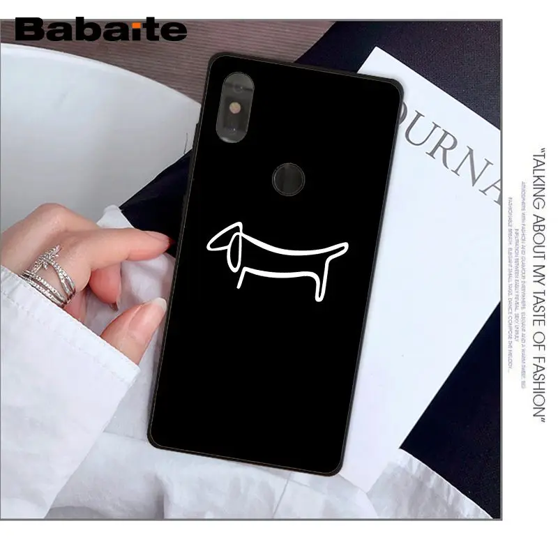 Babaite Animals Dogs Dachshund Black Soft Shell Phone Cover for Xiaomi Mi Note 2 3 MIX 2 2S Redmi 5 5 Plus 6 6Pro 6A Note 5 5A