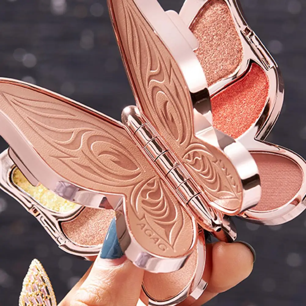 Палитра теней для век 6 цветов в форме бабочки lucky Koi Pearl водостойкая матовая