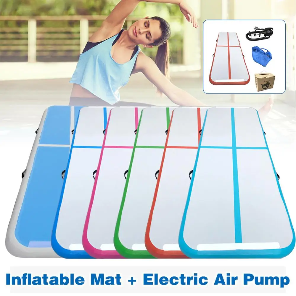 Free Shipping 6m/7m/8m*2m*0.2m Inflatable Gymnastics Airtrack Floor Tumbling Air Track For Kids Adult One Free electronic Pump