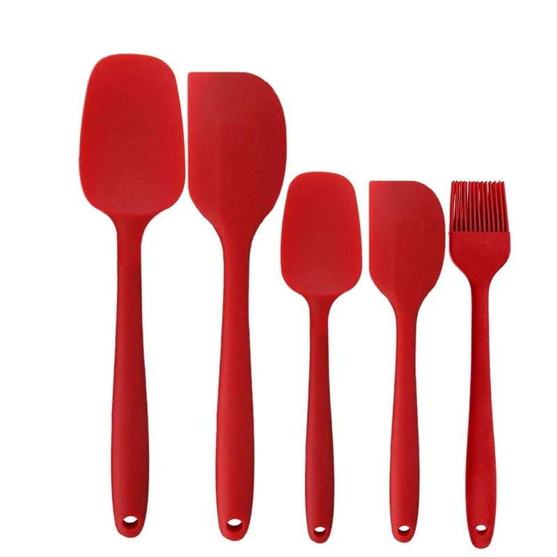 Набор силиконовых шпателей 5 шт. антипригарный термостойкий силикагелевый