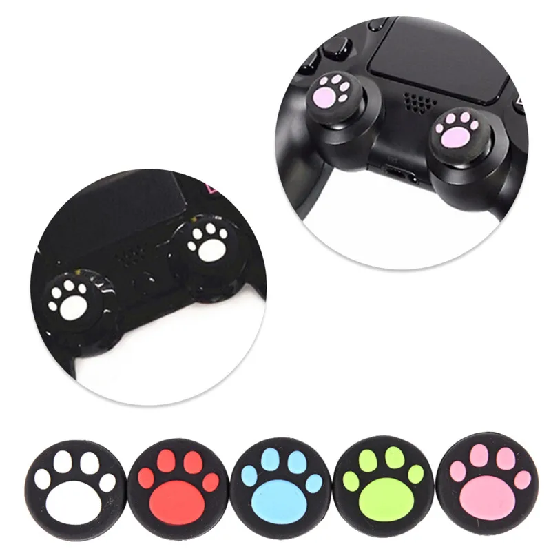 

2 Pcs Cat Paw Rubber Silicone Game Handle Joystick Thumb Stick Grip Cap For Xbox One/360 PS3 PS4