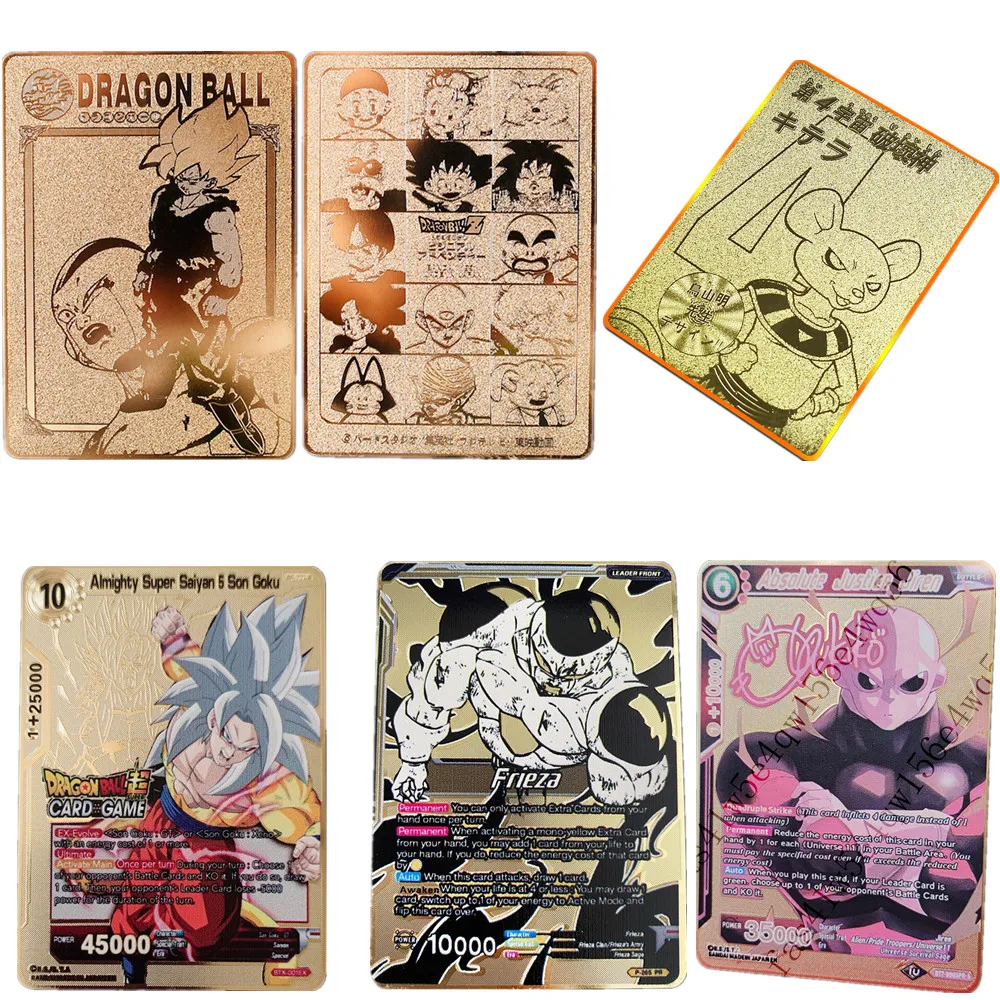 

Dragon Ball Super 30th Anniversary Commemorative Edition Metal Game Collection Cards Ultra Instinct Goku Jiren Anime Toys