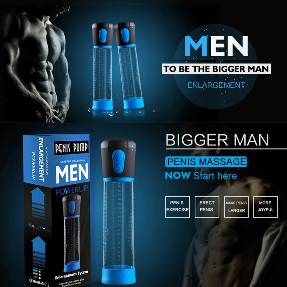 HEBUZHOU Electric Penis Pump Enlargement Automatic Vacuum Suction Extend Sex Toy Exercise Adult Product for Men | Красота и здоровье