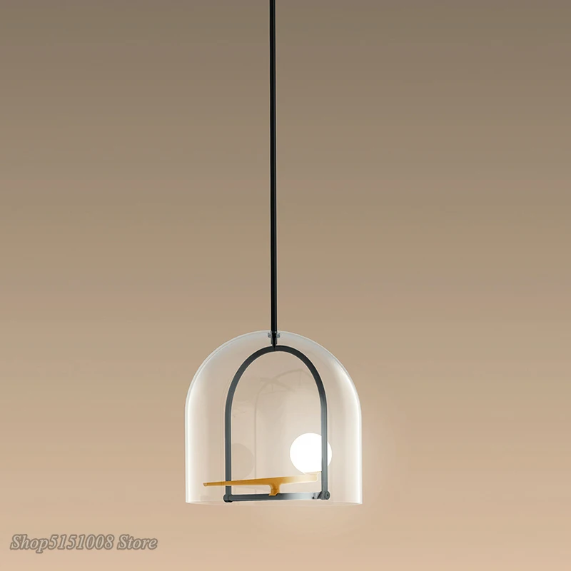 Дизайнерская люстра в скандинавском стиле с изображением птиц подвессветильник