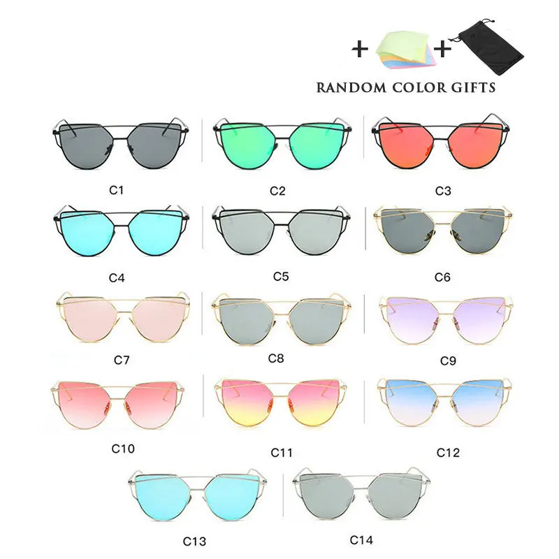 Женское зеркало для взрослых солнцезащитные очки из сплава со звездами с