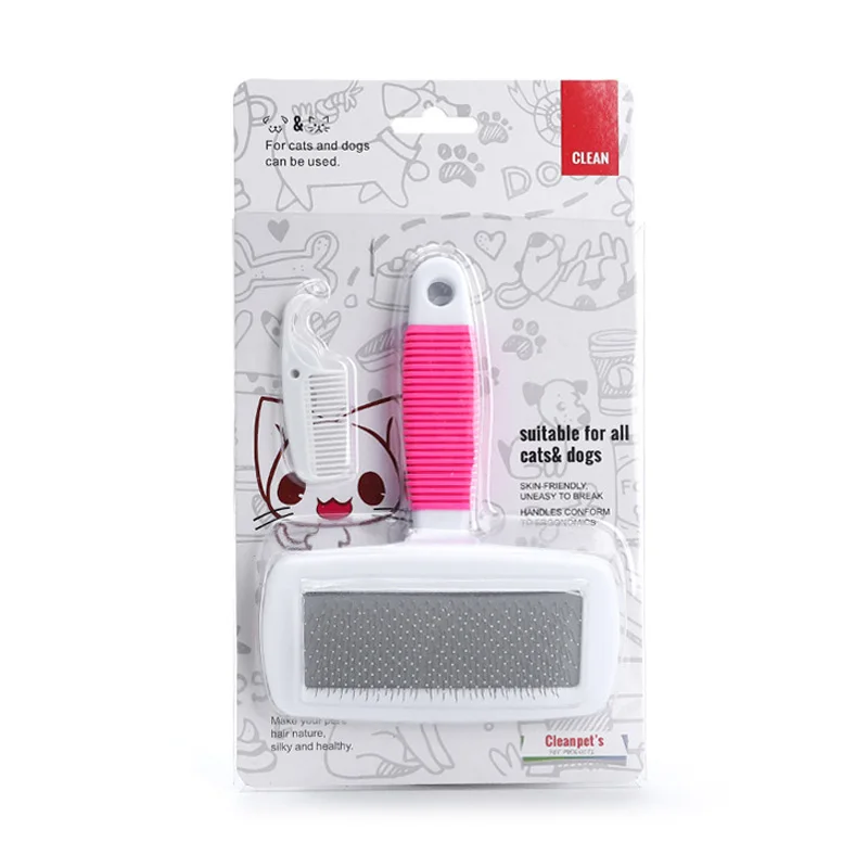 

Pet Dog Grooming Comb Brush Dog Accessories Non-Slip Comb Cat HairSteel Needle Cat Grooming Cleaning Supplies Dog Accessorie