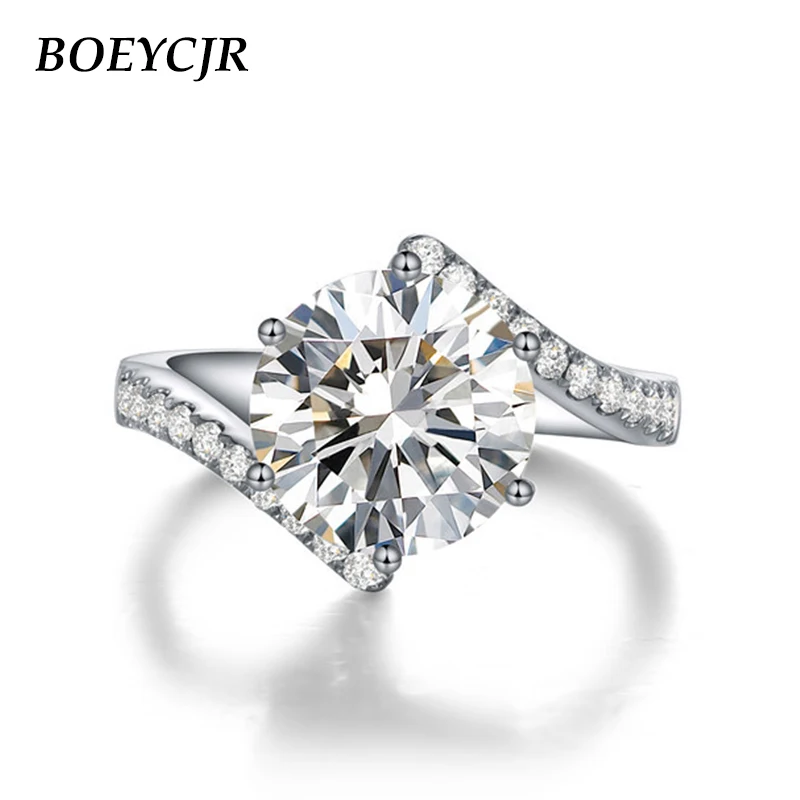 BOEYCJR обычай 18K 750Au золото 1ct F color VVS Moissanite обручальное кольцо с бриллиантом