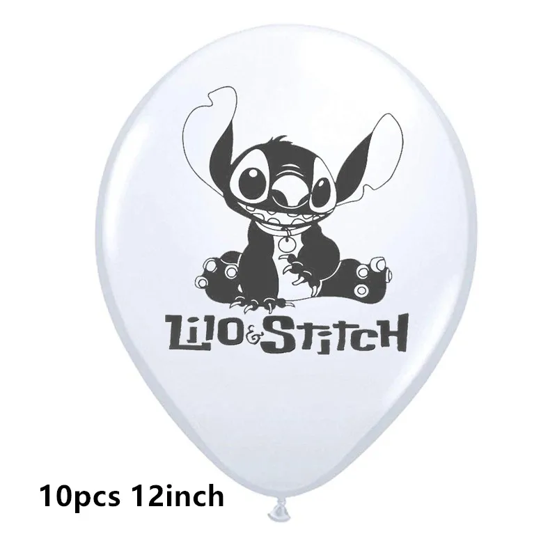 10pcs 12inch 10 шт. латексные шары для Стича, Лило и Стич, для малышей, для дня рождения, для детей, подарок на Рождество, вечерние украшения, шаровары с рисунками из мультфильмов - Цвет: 10pcs 12inch