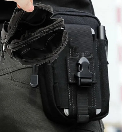 

Fashion Backpack Waterproof Nylon Tactical Waist Bag Black Nylon Outdoor Sport Pack Pouch Military Camping Hiking Bag Belt Bag
