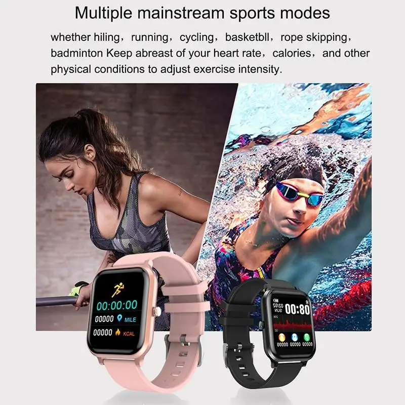 

2021 Smart Watch Men Women Full Touch Heart Rate Blood Pressure Monitor Bluetooth Connect Smartwatch Fitness for IOS Android