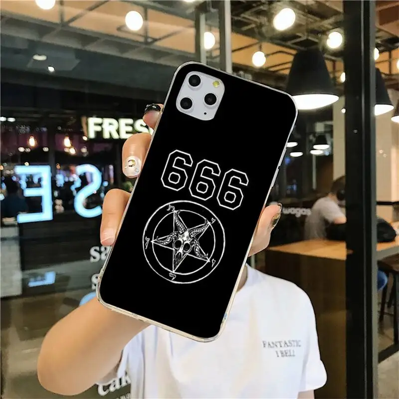 topcashop pentagram 666 demonic phone case for iphone 12 pro max mini 11 pro xs max 8 7 6 6s plus x 5s se 2020 xr cover free global shipping