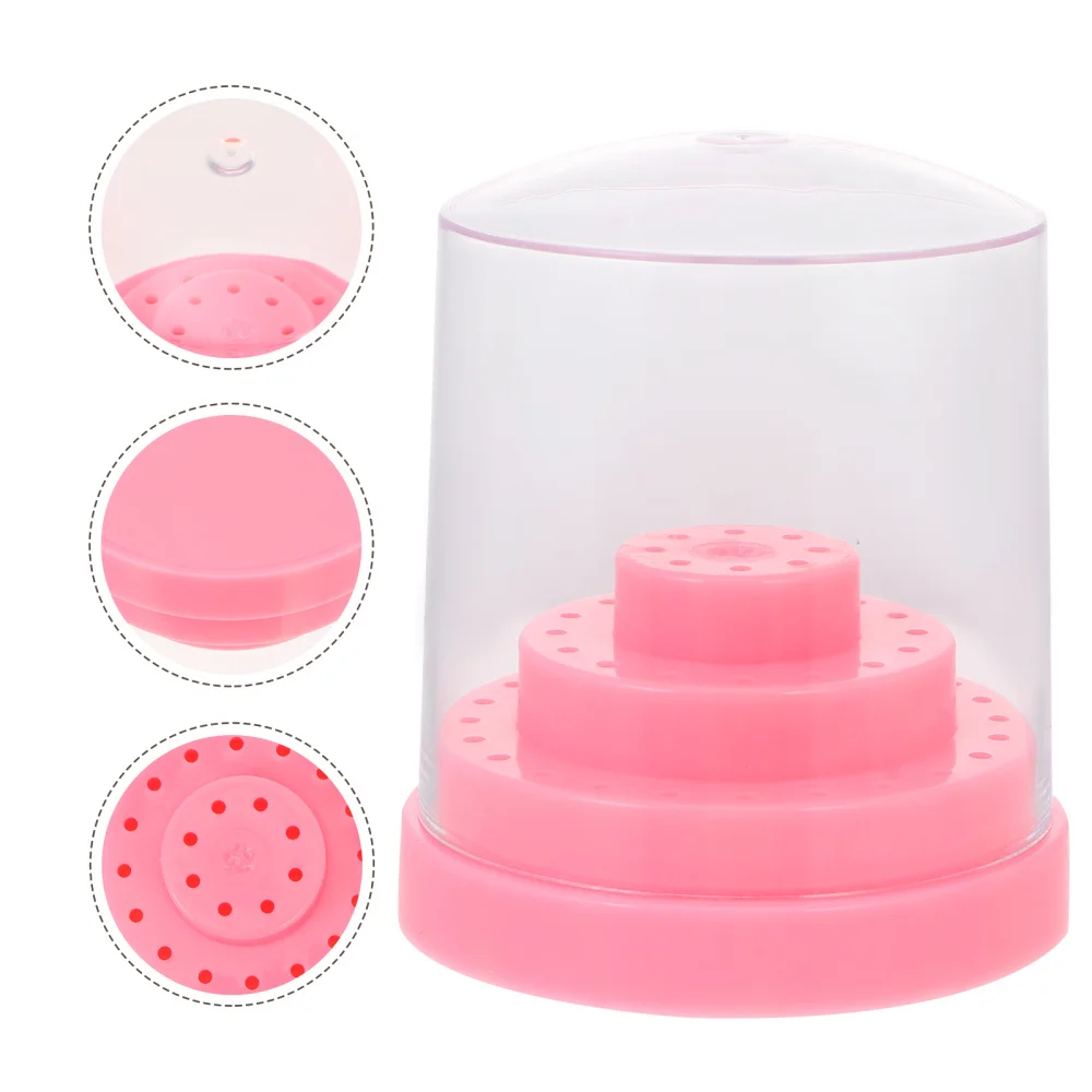 

2pcs 48-hole Nail Art Drill Bits Holder Nail Grinding Head Display Box