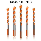 10 шт., фрезы для сверления отверстий, 6 мм