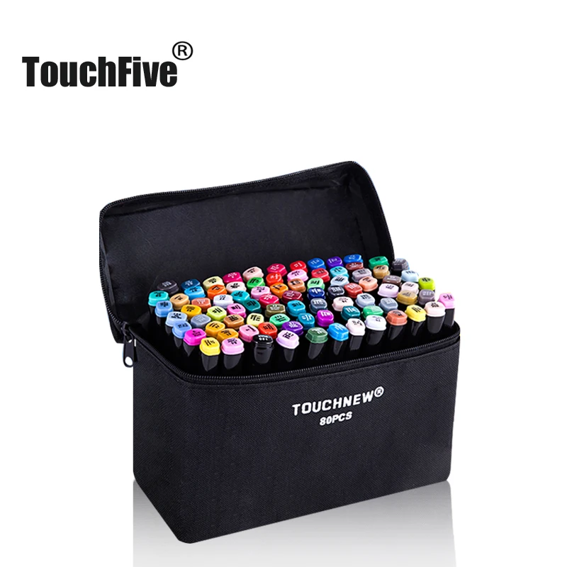 

TouchFIVE набор художественных маркеров цветная ручка анимация Эскиз Рисование спирт аниме кисть маркер авторучка (черный корпус)