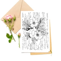 simple flowers background transparent clear stamps for diy scrapbooking card making stamps fun decoration supplies
