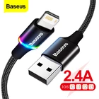 USB-кабель Baseus светодиодный для iPhone 131211 ProXs MaxXXr876