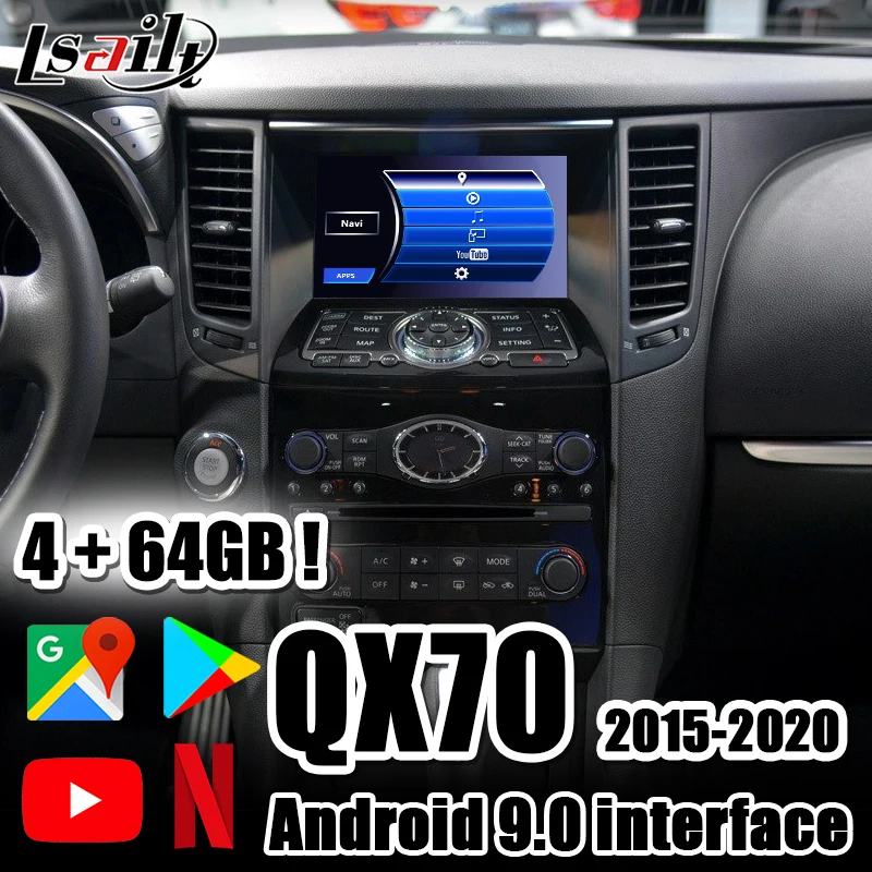4 ГБ CarPlay/Android мультимедийный интерфейс с Android Auto YouTube google play waze для 2015 2018 Infiniti Q70