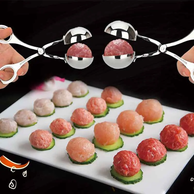 Кухня удобный аппарат для приготовления фрикаделек Нержавеющая сталь зажим