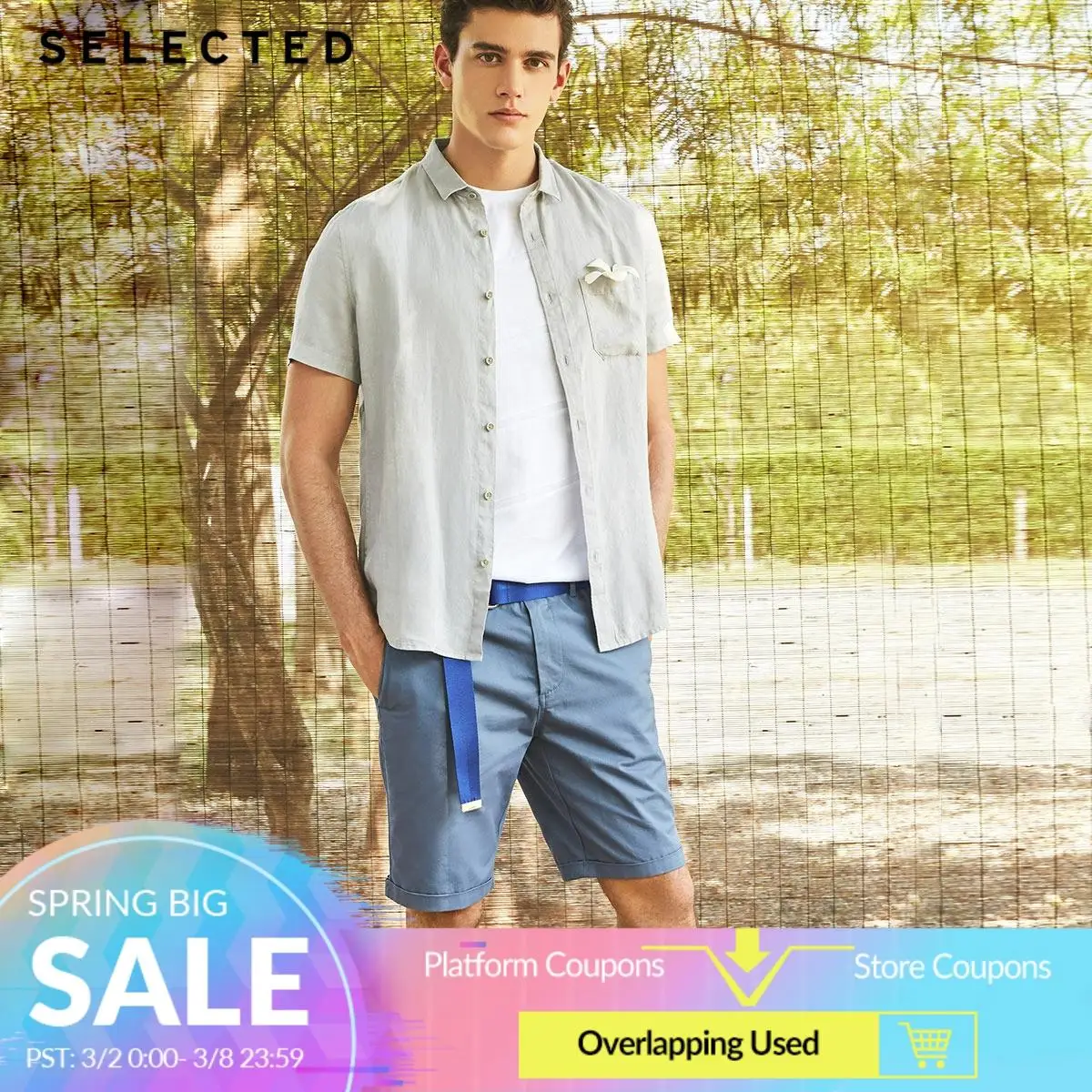 Однотонные шорты для отдыха в деловом стиле 4182SH521|Мужские шорты| |