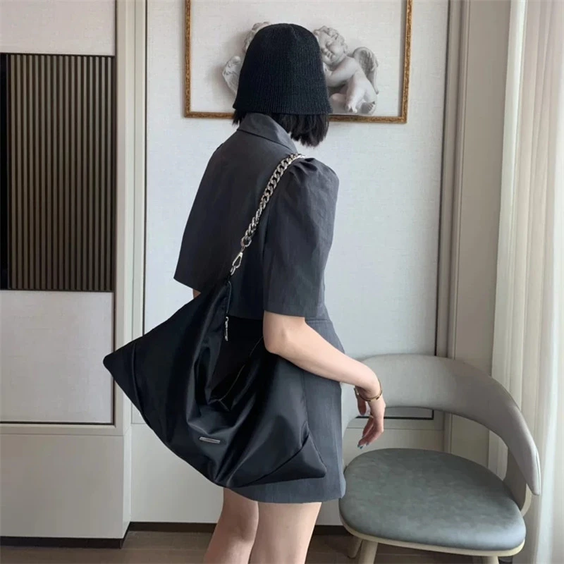 

New Women Bag a Large Number of Waterproof Oxford Cloth Big Bag Tote Bag Net Red Chain Nylon Armpit Bag Shoulder Messenger Bag
