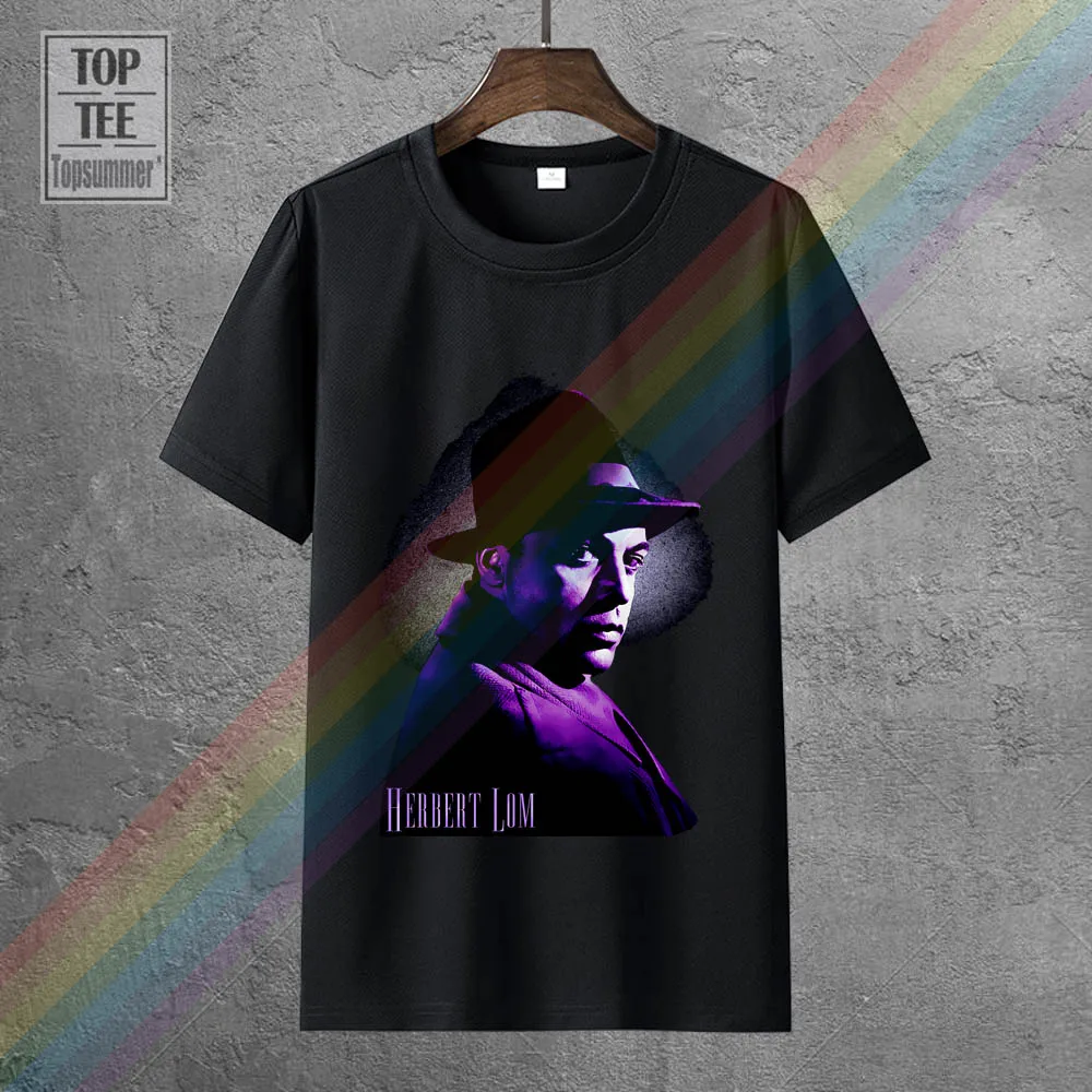 

Herbert Lom T Shirts Retro Gothic Tshirts Funny Vintage Sportwear Aesthetic Tee-Shirt Horror Skull T Shirt