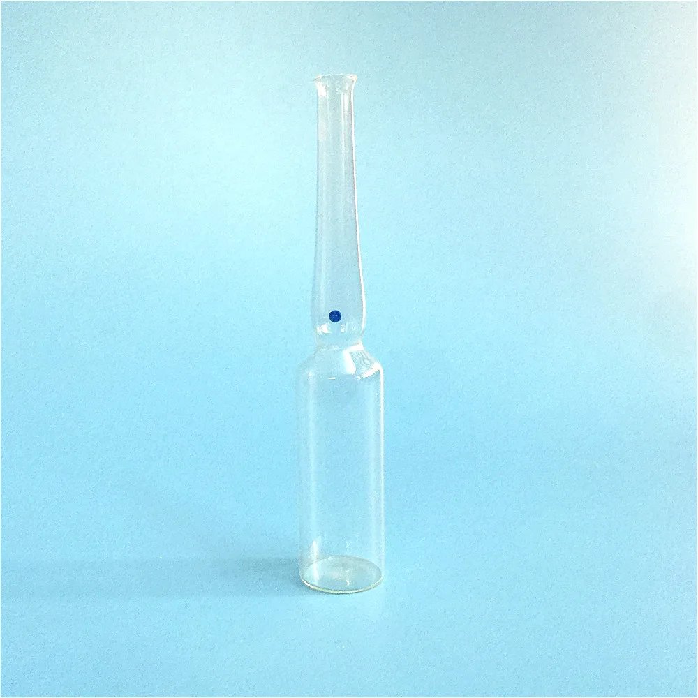 Прозрачное стекло ампула бутылка 20 мл легко ломающееся белое кольцо