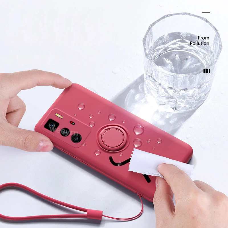 Poco M3 PocoM3 Pro Case Original Liquid Silicone Ring Holder Soft Case For Xiaomi Poco M3 M4 PocoM3 M4 Pro 4G 5G Protector Cover