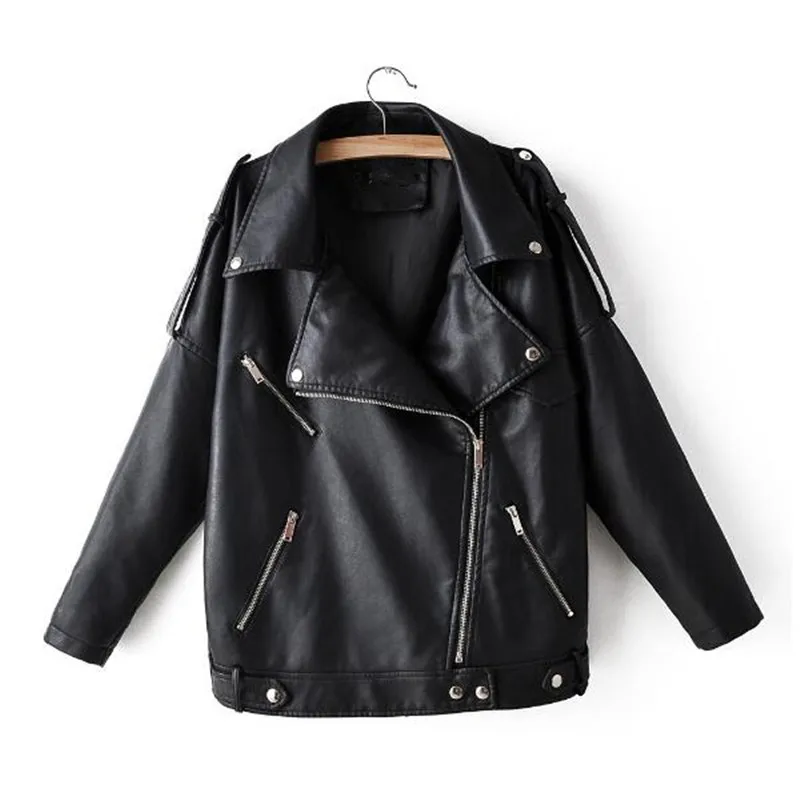 ZXRYXGS Женская Осенняя новая свободная куртка из искусственной кожи женская