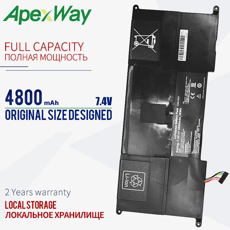 Новый аккумулятор для ноутбука Asus ZenBook UX21A UX21E C23UX21 4800 мАч 7 4 В|laptop battery|battery for asuslaptop