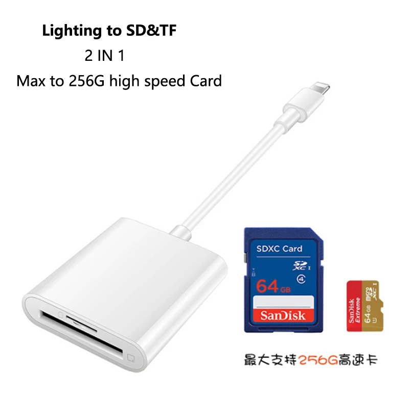 8 контактный адаптер OTG для TF SD Micro Card reader Iphone Ipad IOS 13|Переходники и адаптеры| |