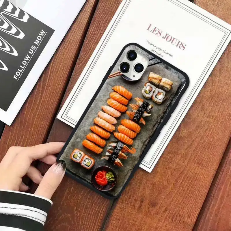 

Japanese food cuisine sushi Phone Case for iPhone 11 12 pro XS MAX 8 7 6 6S Plus X 5S SE 2020 XR