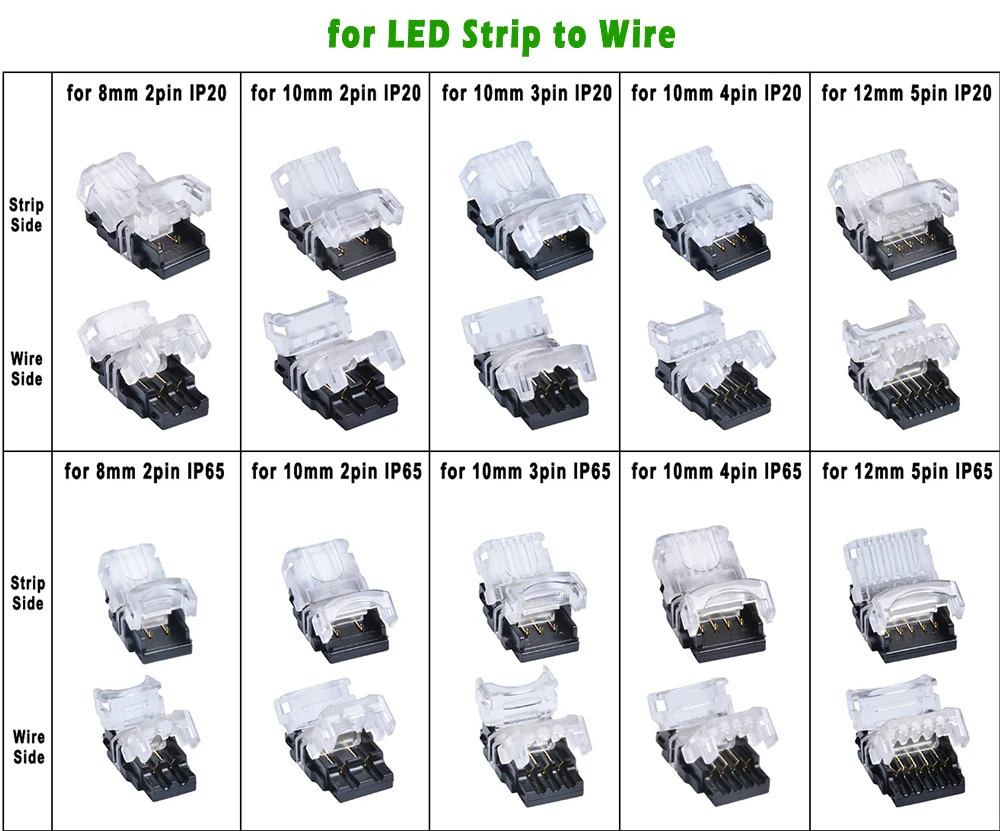 5 шт. 2pin 3pin 4pin 5pin 6pin разъем для светодиодной ленты для RGB RGBW RGBWW 3528 5050 светильник для светодиодной ленты соединение проводов