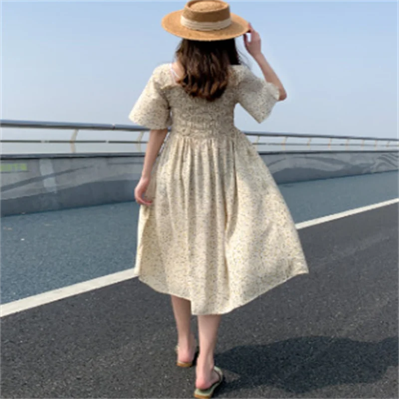 

2021 New Fashion Pregnant Woman Clothing Maternity Dresses Pregnant Woman Floral Black Dresses 30