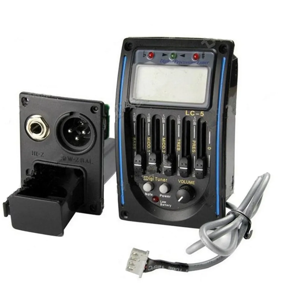 Предусилитель для акустической гитары 5 полосный усилитель EQ предamp тюнер