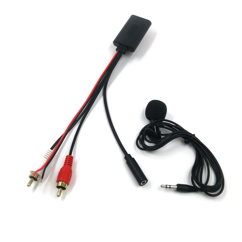 Фото Biurlink автомобильный Bluetooth RCA AUX адаптер беспроводной Аудио гарнитура микрофон 2RCA порт для стерео с 2RCA AUX-IN аудиовход №3
