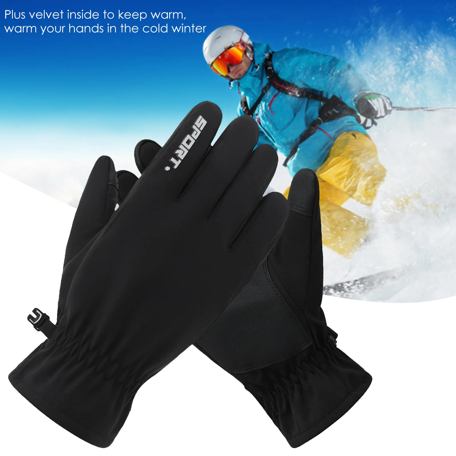 

Winter Warm Gloves Snow Ski Touched Screen Gloves Waterproof Outdoor Riding Mittens Warm Windproof Anti Slip Ski Cycling Glove