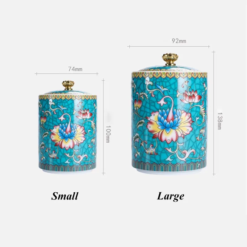 Цветная эмалированная герметичная чайная коробка керамическая китайская банка