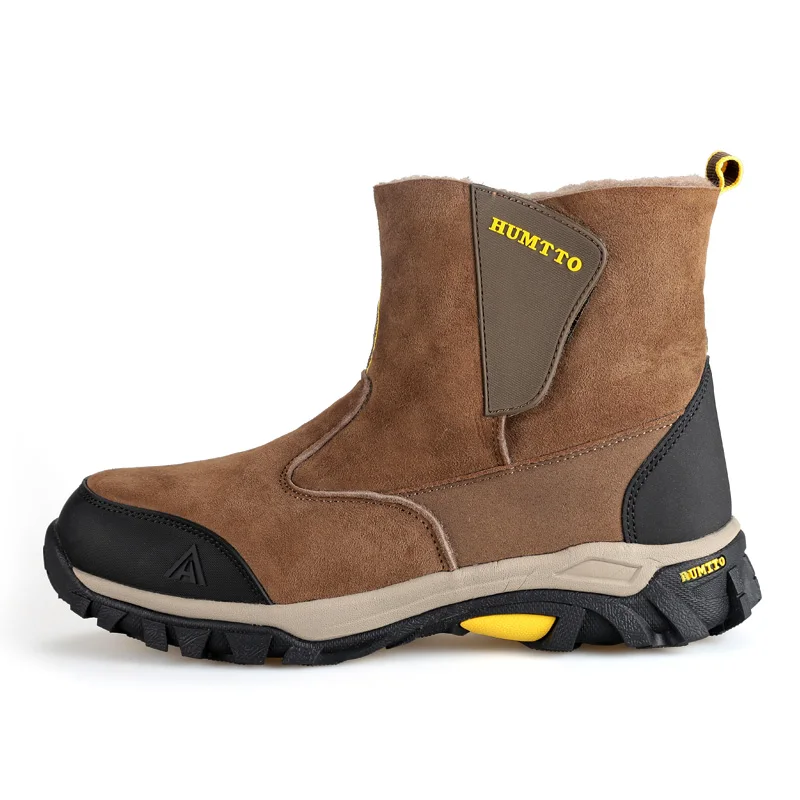 HUMTTO Outdoor Leather Sneakers for Men Hiking Shoes Sport Trekking Boots Mens Mountain Hunting Climbing Snow Safety Boots Male