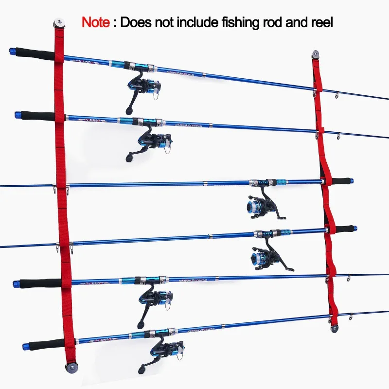 

2PCS Fishing Rod Storage Rack Holds Any Type Rod Wall Mount Holder Holds Up To 6 Rod Garage Organizer Outdoor